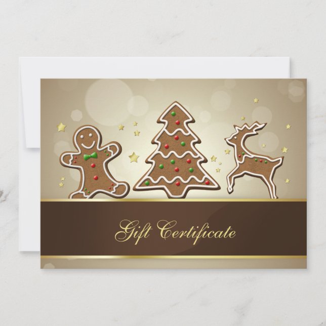 Delicious Gingerbread Cookies Gift Certificate (Front)