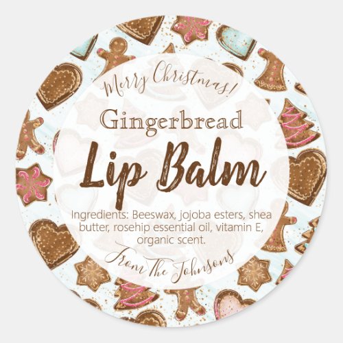 Delicious Gingerbread Scented Lip Balm Labels