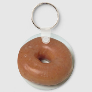 Delicious Glazed donut pastry Keychain