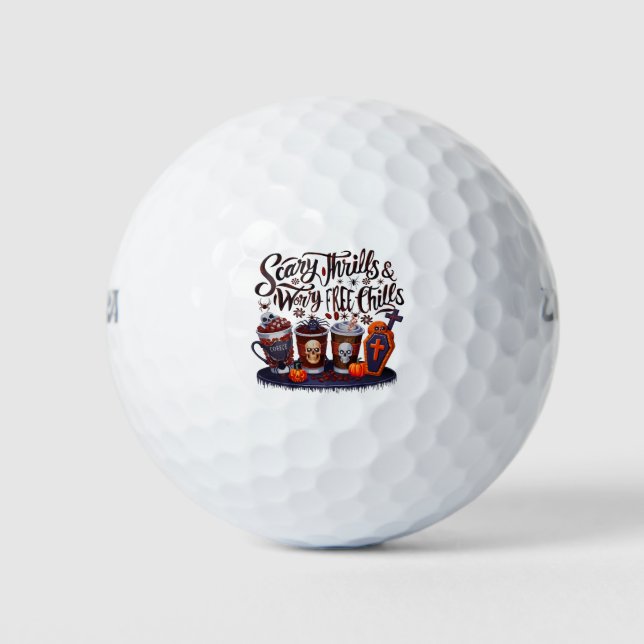 Delicious Halloween Coffee for Spooky Sips! Golf Balls (Front)