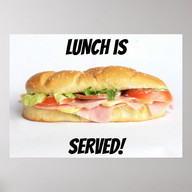 Delicious Ham & Cheese Sub Sandwich Poster (Front)