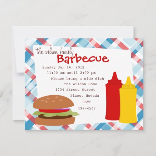 Delicious Hamburger Invitation