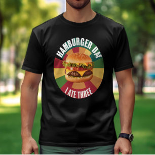 Delicious Hamburger With Fresh Lettuce and Melted T-Shirt