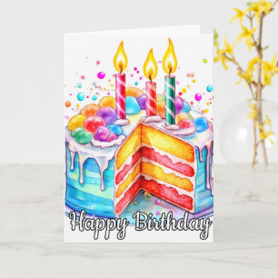 Delicious Happy Birthday Cake Card