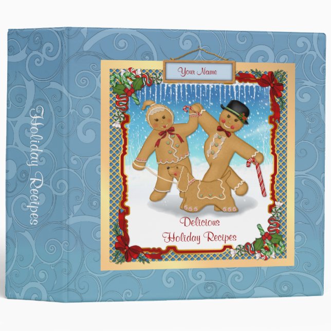 Delicious Holiday Recipes - Customize 3 Ring Binder (Front/Spine)