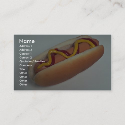 Delicious Hot dog Business Card