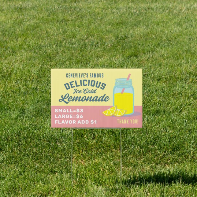 Delicious Ice Cold Lemonade Sign (Insitu)