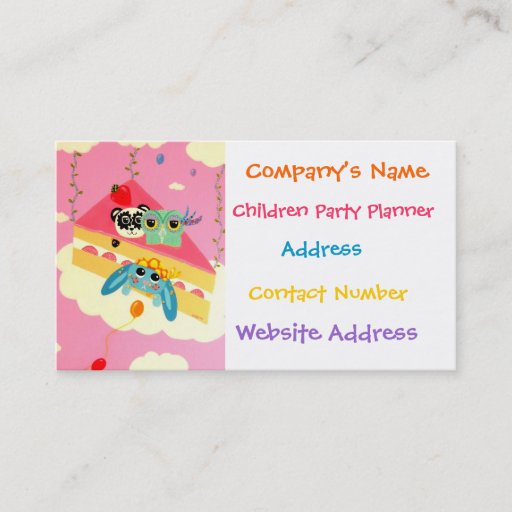 Customizable Delicious Imagination Party Business Card