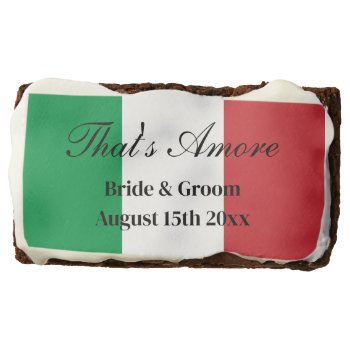 Delicious Italian Flag Brownies For Wedding Party by iprint at Zazzle