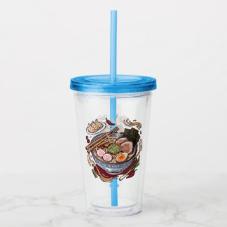 Delicious Japanese Ramen and Gyoza Dumplings. Acrylic Tumbler
