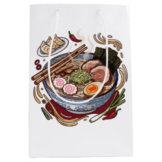 Delicious Japanese Ramen and Gyoza Dumplings. Medium Gift Bag