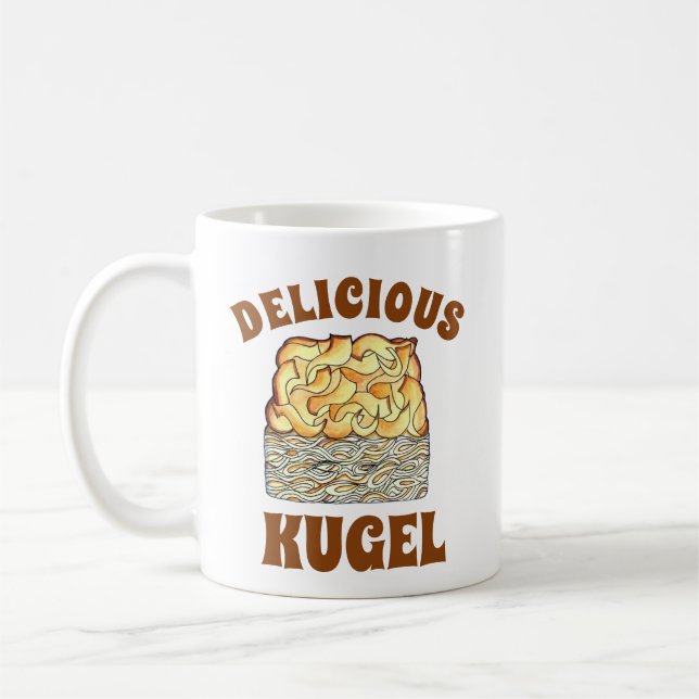 Delicious Kugel Jewish Egg Noodle Casserole Coffee Mug (Left)