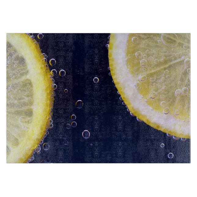 Delicious Lemon Slices in Water Cutting Board (Front)