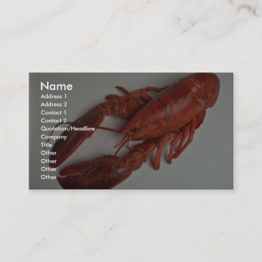 Customizable Delicious Lobster Business Card Template