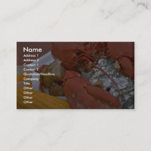Delicious Lobster with drawn butter, potato and co Business Card