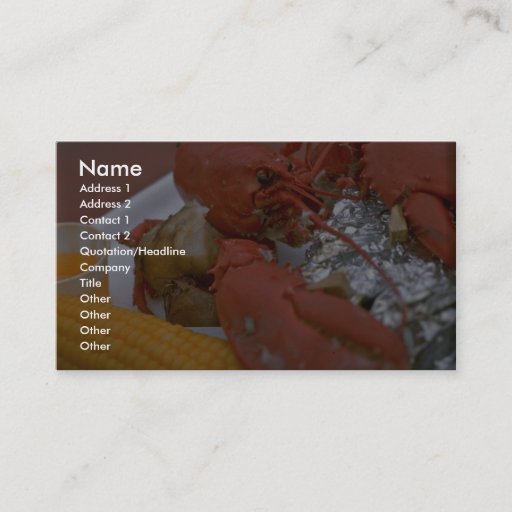 Customizable Delicious Lobster with drawn butter, potato and co Business Card