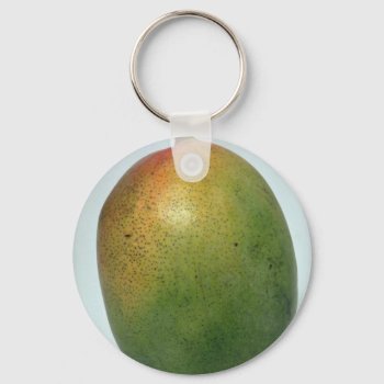 Delicious Mango Keychain by inspirelove at Zazzle