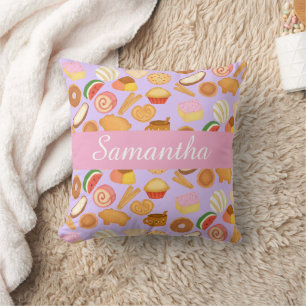 Delicious Mexican Pan Dulce Sweet Bread Throw Pillow