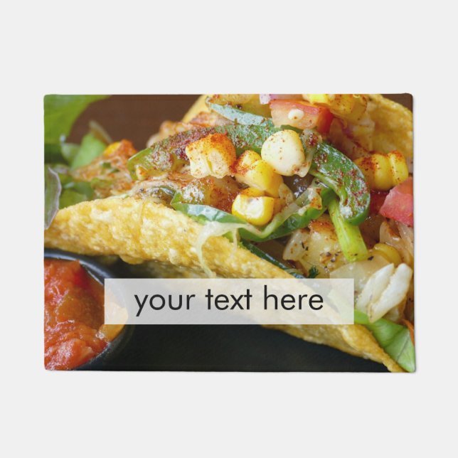 delicious Mexican Tacos photograph Doormat (Front)