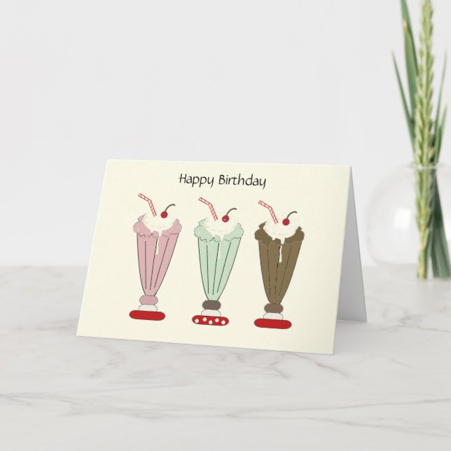 Delicious Milkshake Birthday Card (Front)