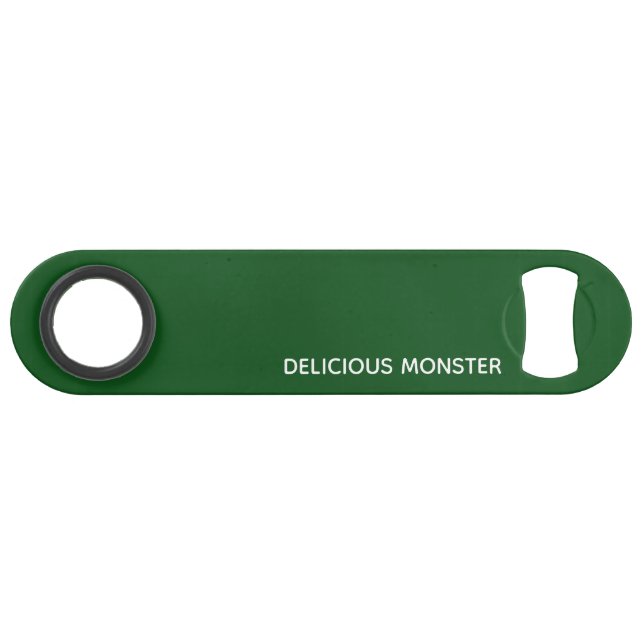 Delicious Monster green color name Bar Key (Front (Horizontal))