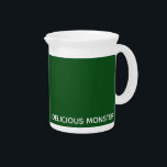 Delicious Monster green color name Beverage Pitcher<br><div class="desc">Delicious Monster green color name</div>
