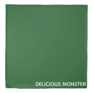 Delicious Monster green color name Duvet Cover