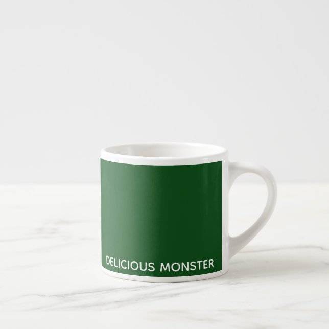 Delicious Monster green color name Espresso Cup (Right)