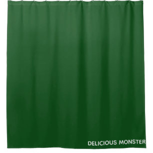 Delicious Monster green color name Shower Curtain