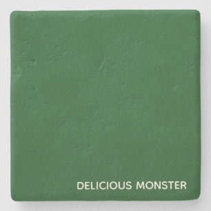 Delicious Monster green color name Stone Coaster
