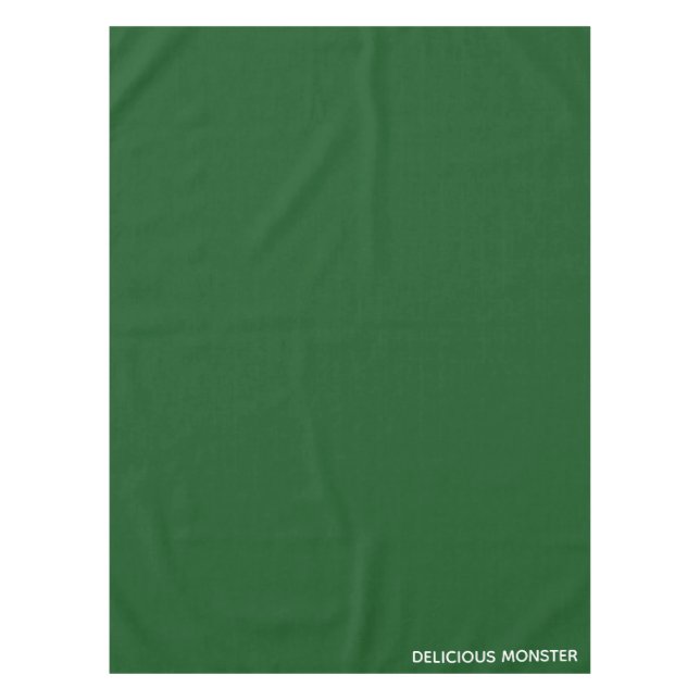 Delicious Monster green color name Tablecloth (Front)