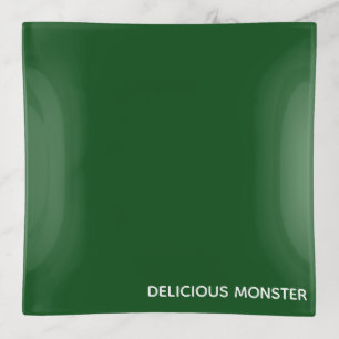 Delicious Monster green color name Trinket Tray
