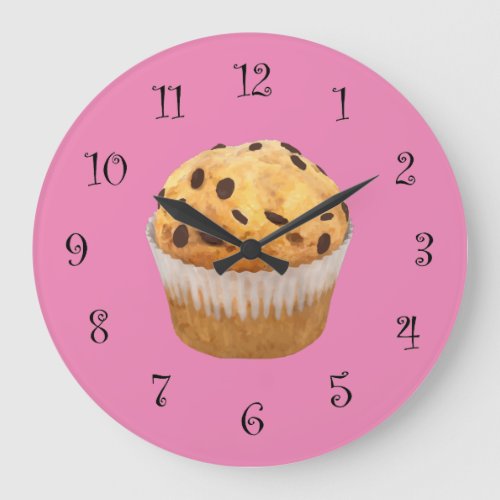 Delicious Muffin Pink Kitchen Wall Clocks