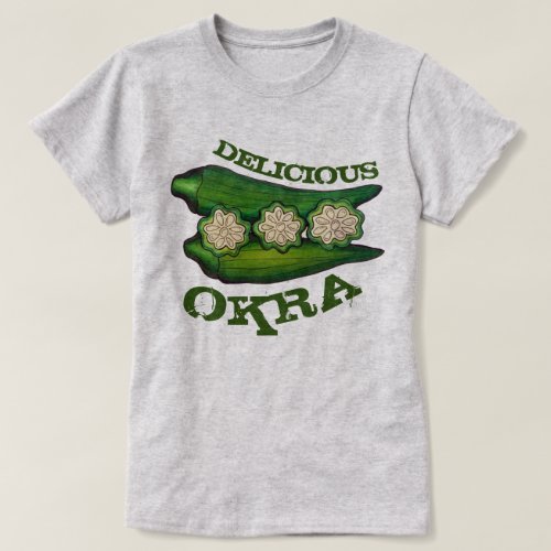 Delicious Okra Pods Southern Food Cooking Cuisine T_Shirt