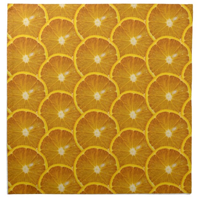 DELICIOUS ORANGE SLICE CLOTH NAPKIN (Front)