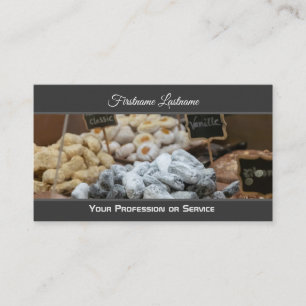 Delicious pastry shop confectionery and cookies business card