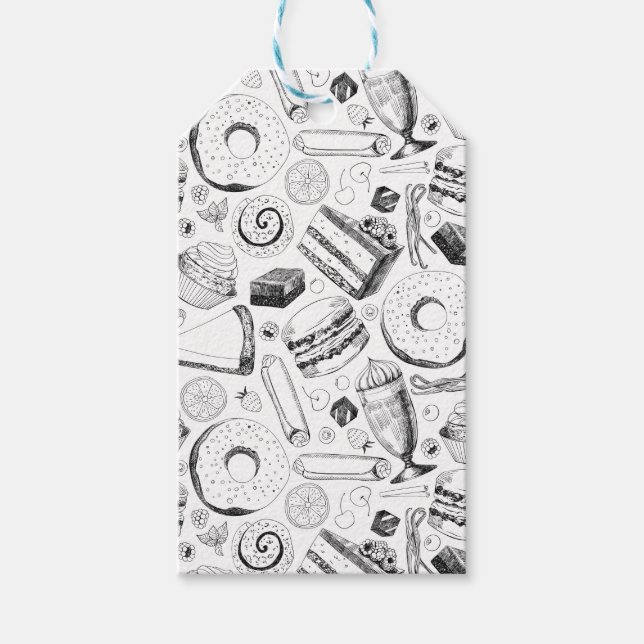 Delicious pattern gift tags (Front)