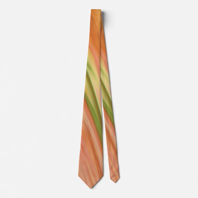 Delicious Peach Design Neck Tie (Front)