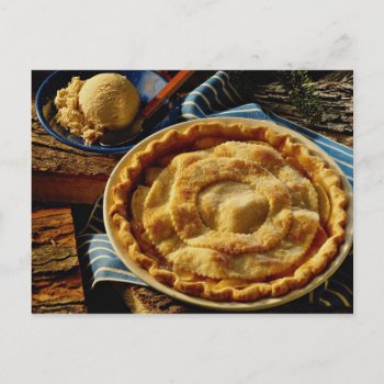 Delicious Peach Pie  Vanilla Ice Cream Postcard by inspirelove at Zazzle