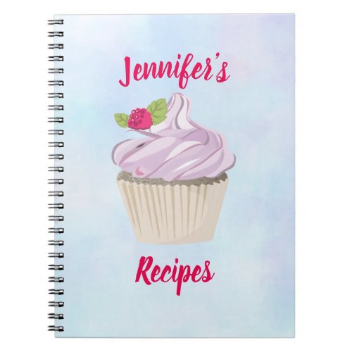 Delicious Pink Cupcake Berry on Top Notebook