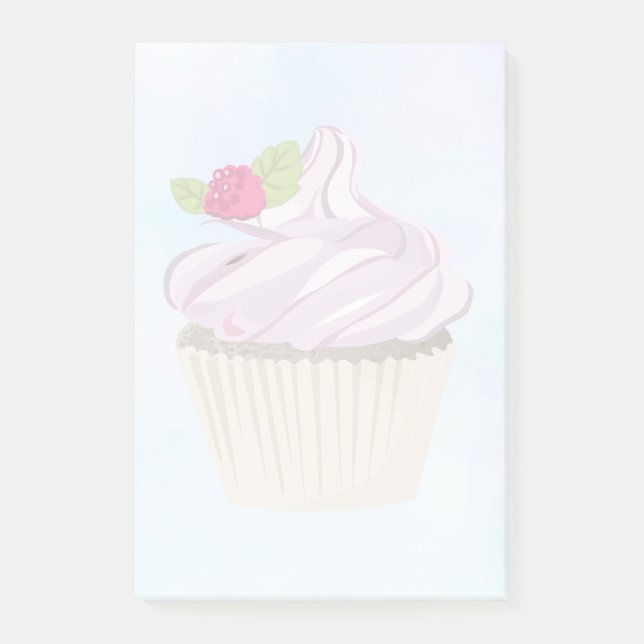 Delicious Pink Cupcake Berry on Top Post-it Notes (Front)
