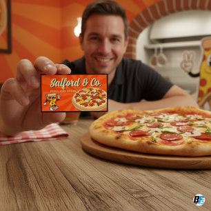 Delicious Pizza - Customizable & Professional Business Card