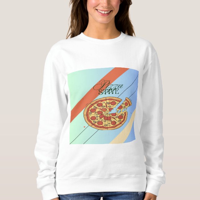 Delicious Pizza Lovers T-Shirt – Fun Italian Food  Sweatshirt (Front)