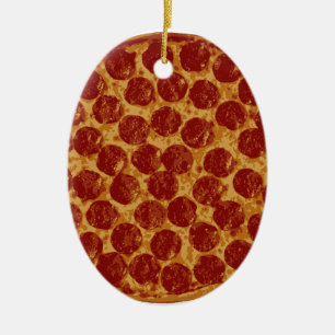 Delicious Pizza Pie Ceramic Ornament