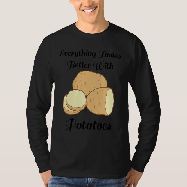 Delicious Potatoes Ironic Quote Hobby Chef Cooking T-Shirt (Front)