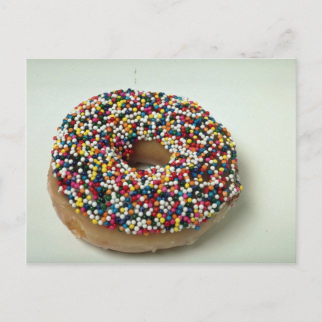 Delicious Rainbow sprinkle donut Postcard (Front)