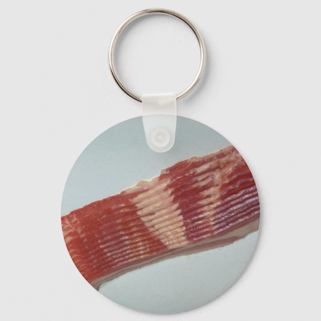 Delicious Raw bacon Keychain (Front)