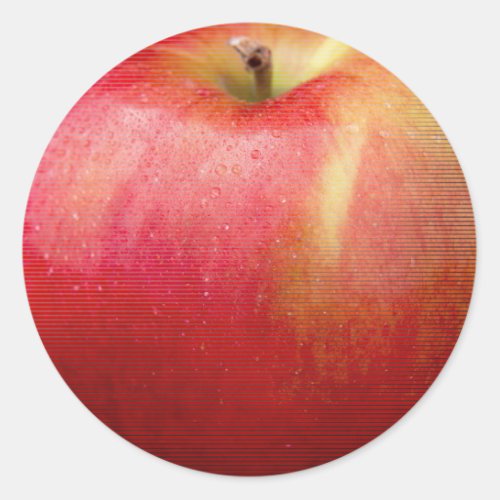 DELICIOUS RED APPLES CLASSIC ROUND STICKER