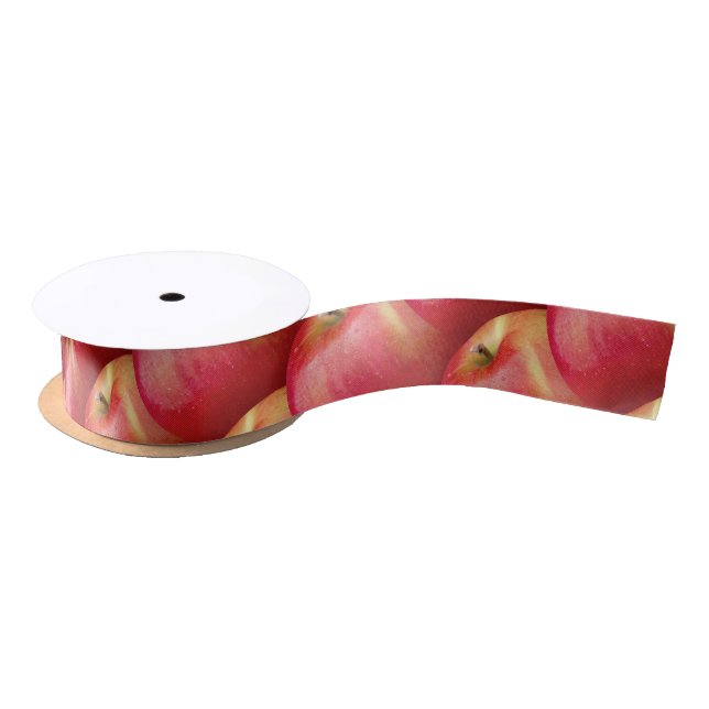 DELICIOUS RED APPLES SATIN RIBBON (Spool)