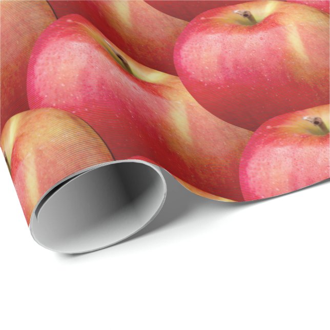 DELICIOUS RED APPLES WRAPPING PAPER (Roll Corner)